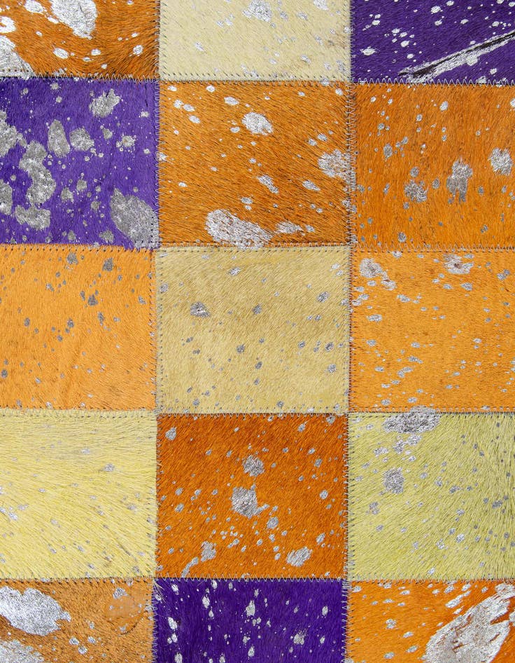 Detail image of 4' 11 x 7' 11 Cowhide - Patchwork Rug