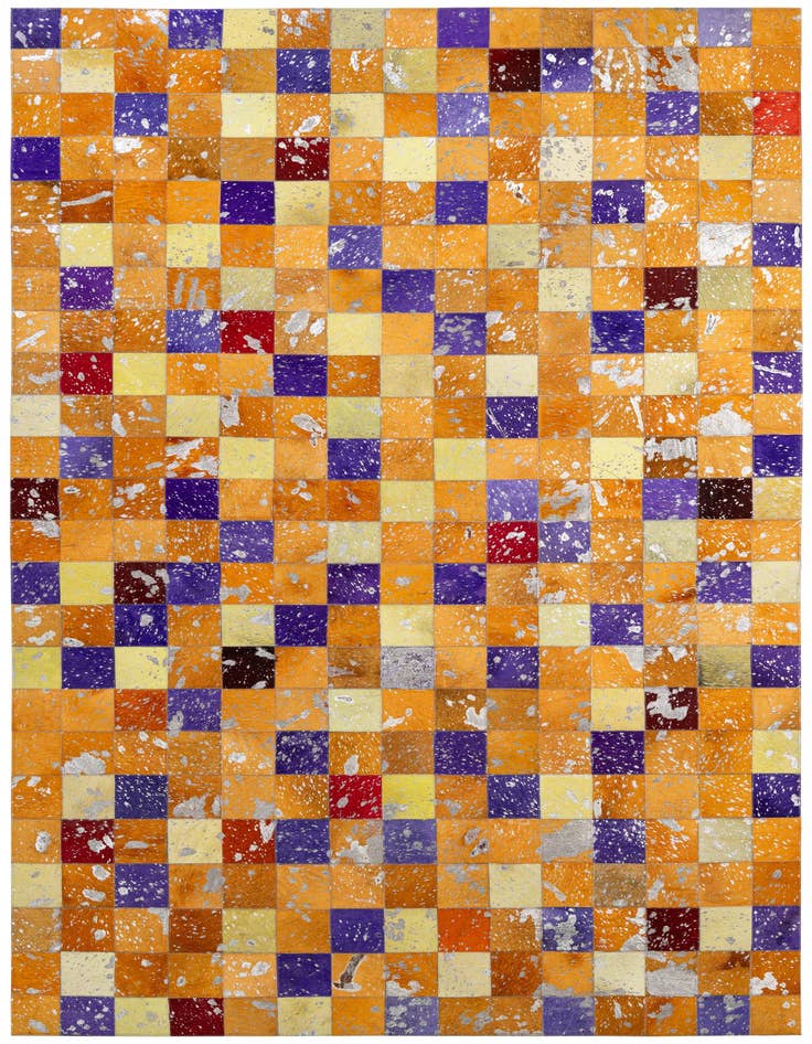Detail image of 4' 11 x 7' 11 Cowhide - Patchwork Rug