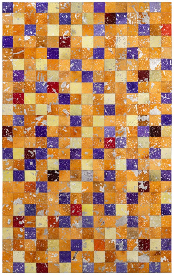 Detail image of 4' 11 x 7' 11 Cowhide - Patchwork Rug
