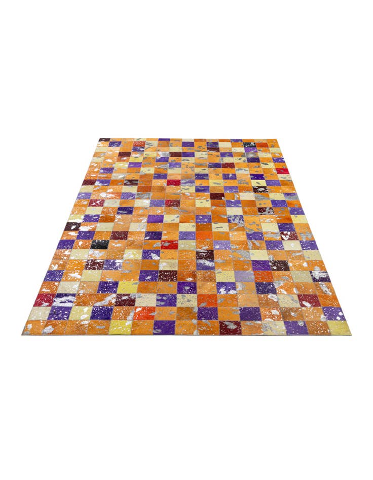 Detail image of 4' 11 x 7' 10 Cowhide - Patchwork Rug