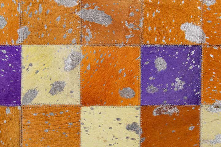 4' 11 x 7' 10 Cowhide - Patchwork Rug