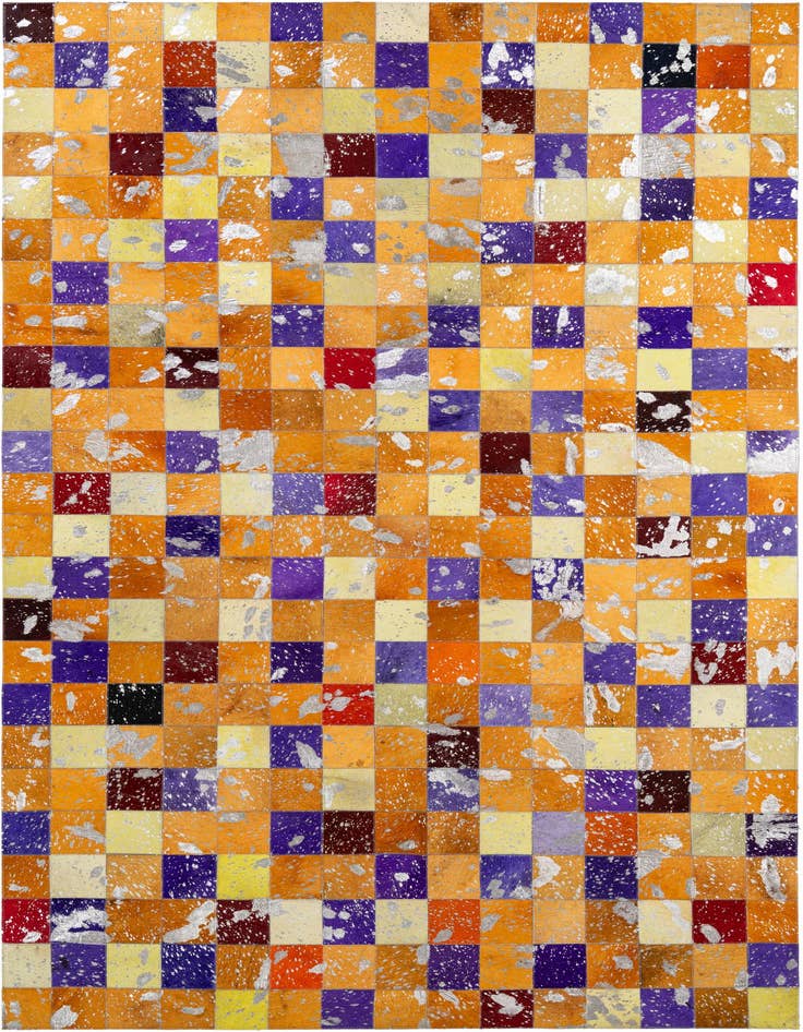 Detail image of 4' 11 x 7' 10 Cowhide - Patchwork Rug