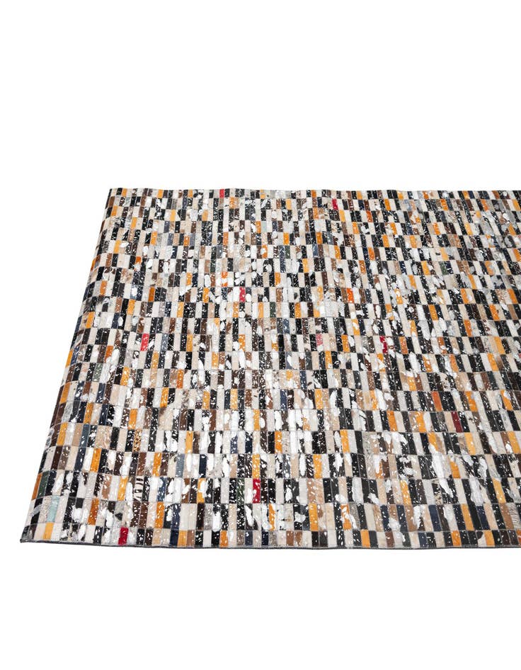 Detail image of 5' 2 x 8' 1 Cowhide - Patchwork Rug