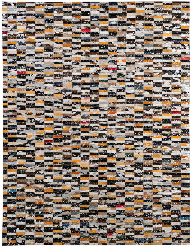 Detail image of 5' 2 x 8' 1 Cowhide - Patchwork Rug