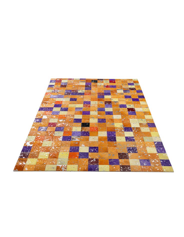 Detail image of 4' 11 x 7' 10 Cowhide - Patchwork Rug