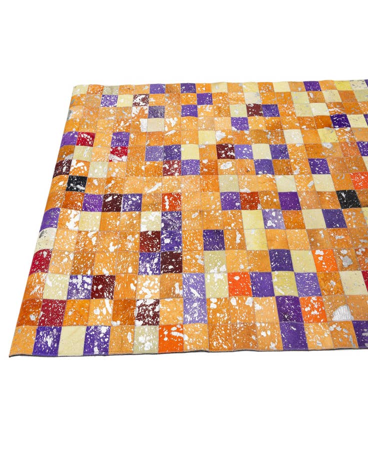 Detail image of 4' 11 x 7' 10 Cowhide - Patchwork Rug