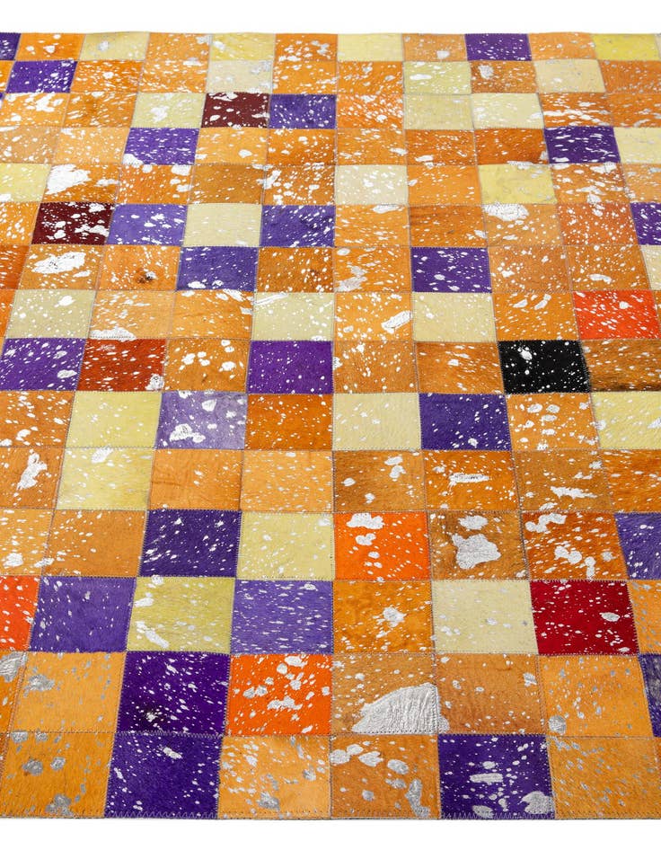 Detail image of 4' 11 x 7' 10 Cowhide - Patchwork Rug