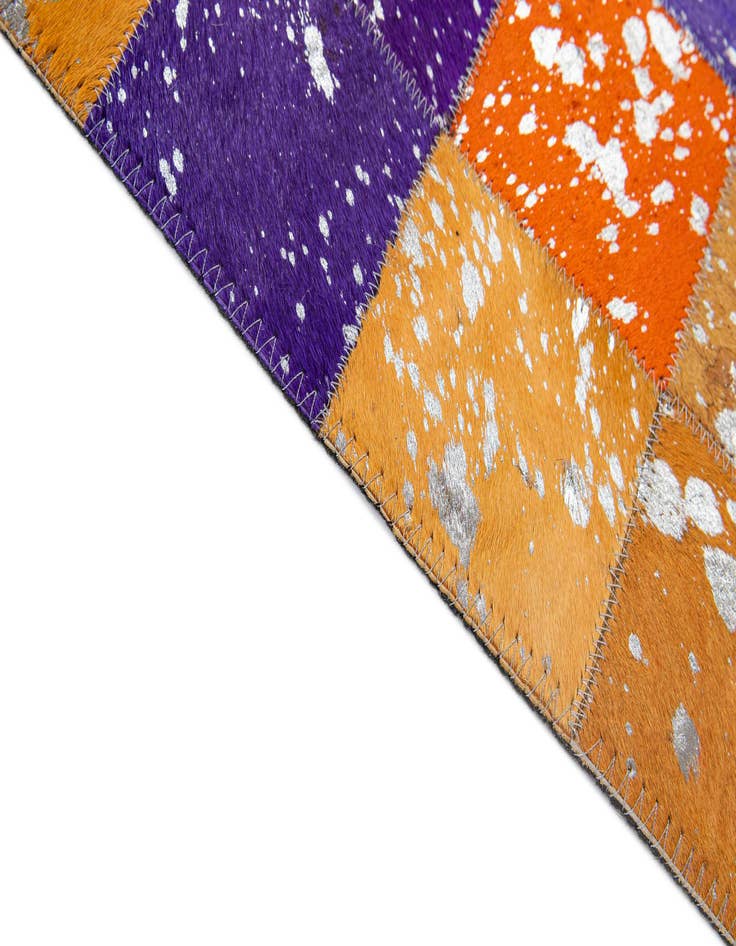 Detail image of 4' 11 x 7' 10 Cowhide - Patchwork Rug
