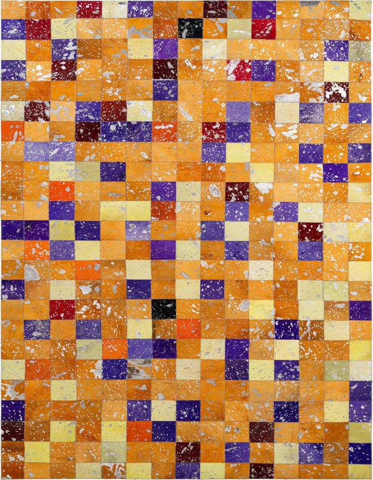 Detail image of 4' 11 x 7' 10 Cowhide - Patchwork Rug