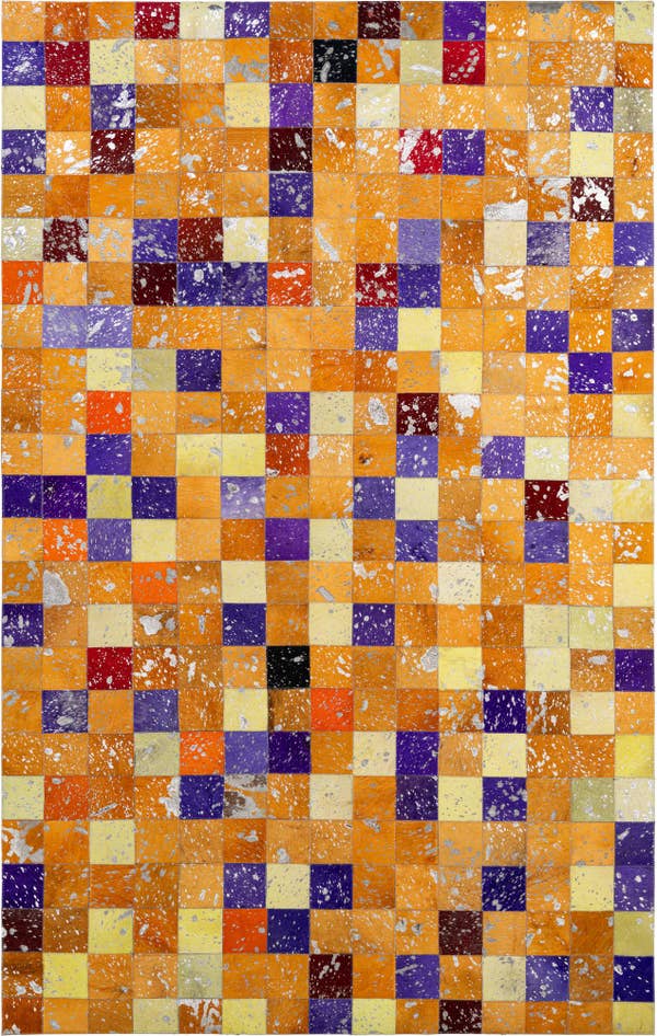 Detail image of 4' 11 x 7' 10 Cowhide - Patchwork Rug