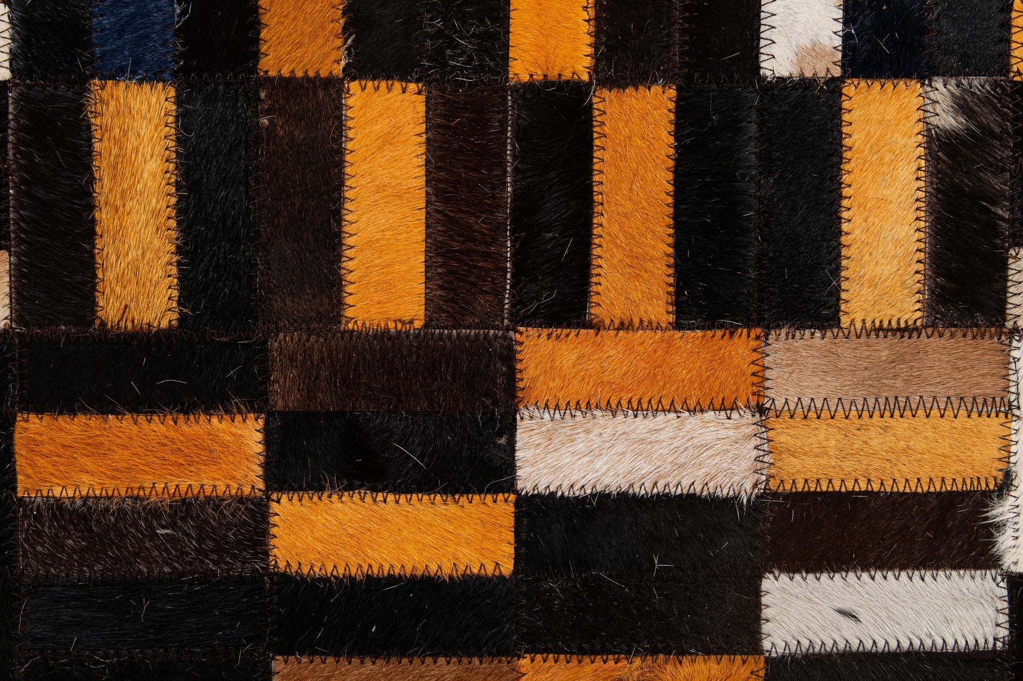 5' x 7' 11 Cowhide - Patchwork Rug