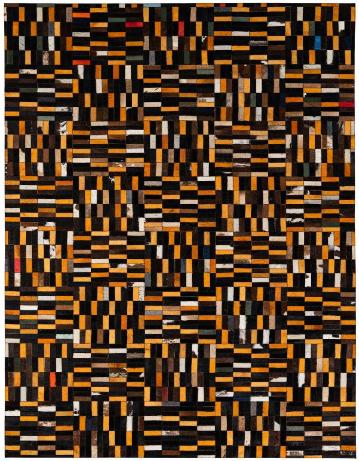 Detail image of 5' x 7' 11 Cowhide - Patchwork Rug