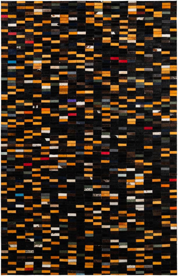 Detail image of 5' 2 x 7' 11 Cowhide - Patchwork Rug