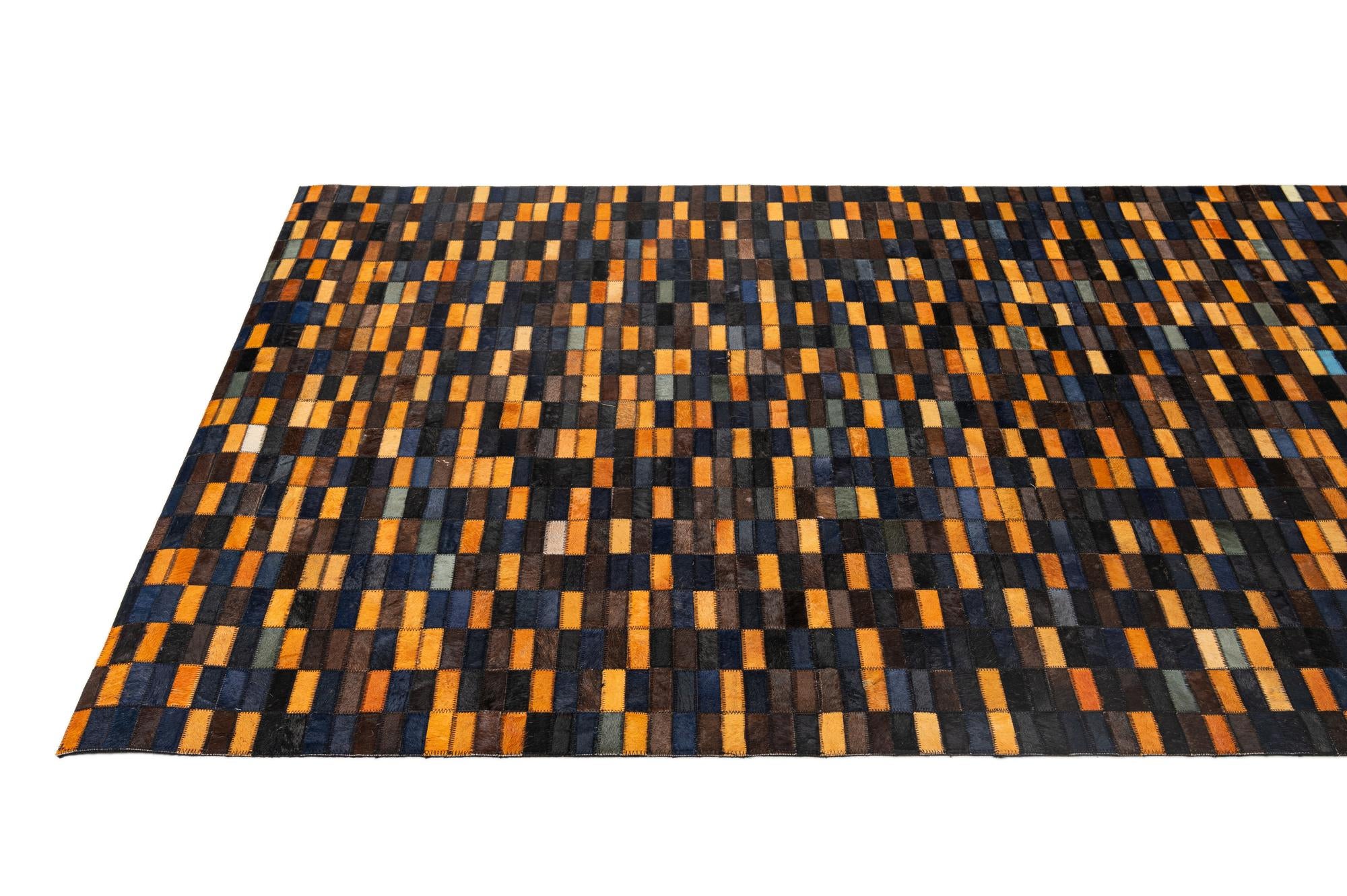 5' x 7' 11 Cowhide - Patchwork Rug