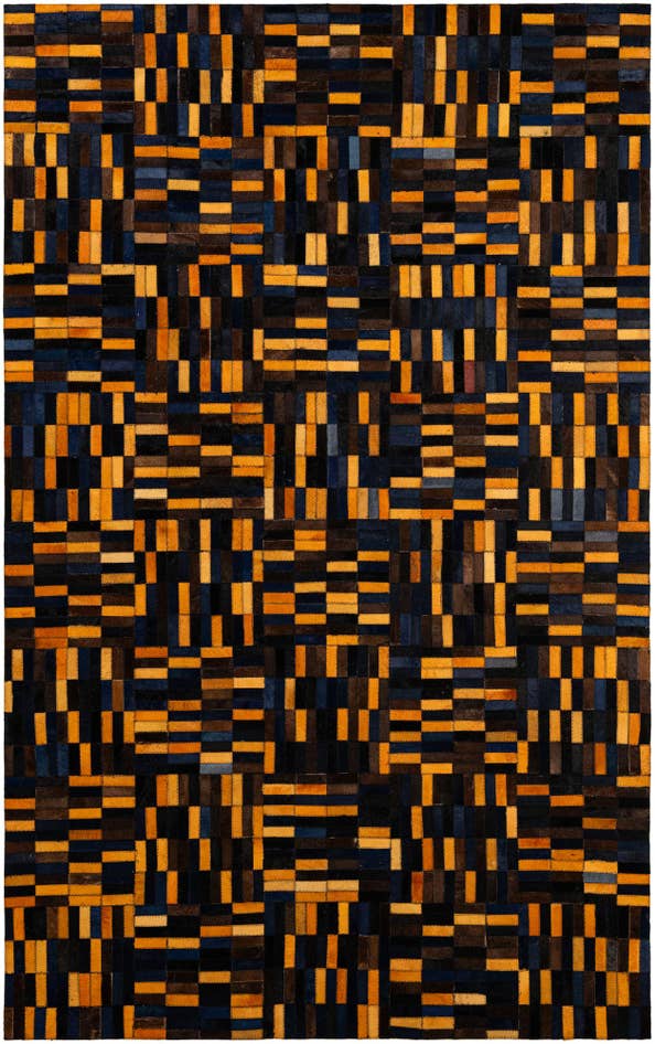 Detail image of 4' 11 x 7' 11 Cowhide - Patchwork Rug