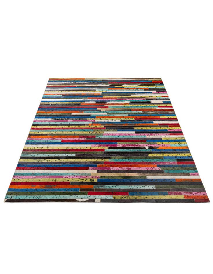 Detail image of 5' 1 x 8' 1 Cowhide - Patchwork Rug