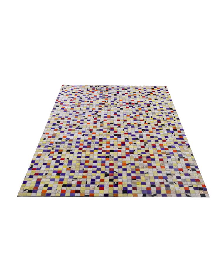 Detail image of 5' 1 x 8' Cowhide - Patchwork Rug