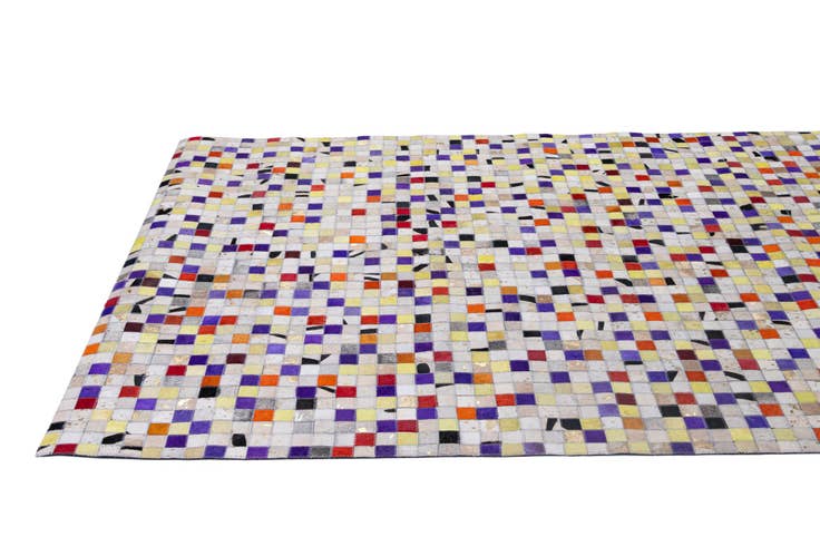 Detail image of 5' 1 x 8' Cowhide - Patchwork Rug
