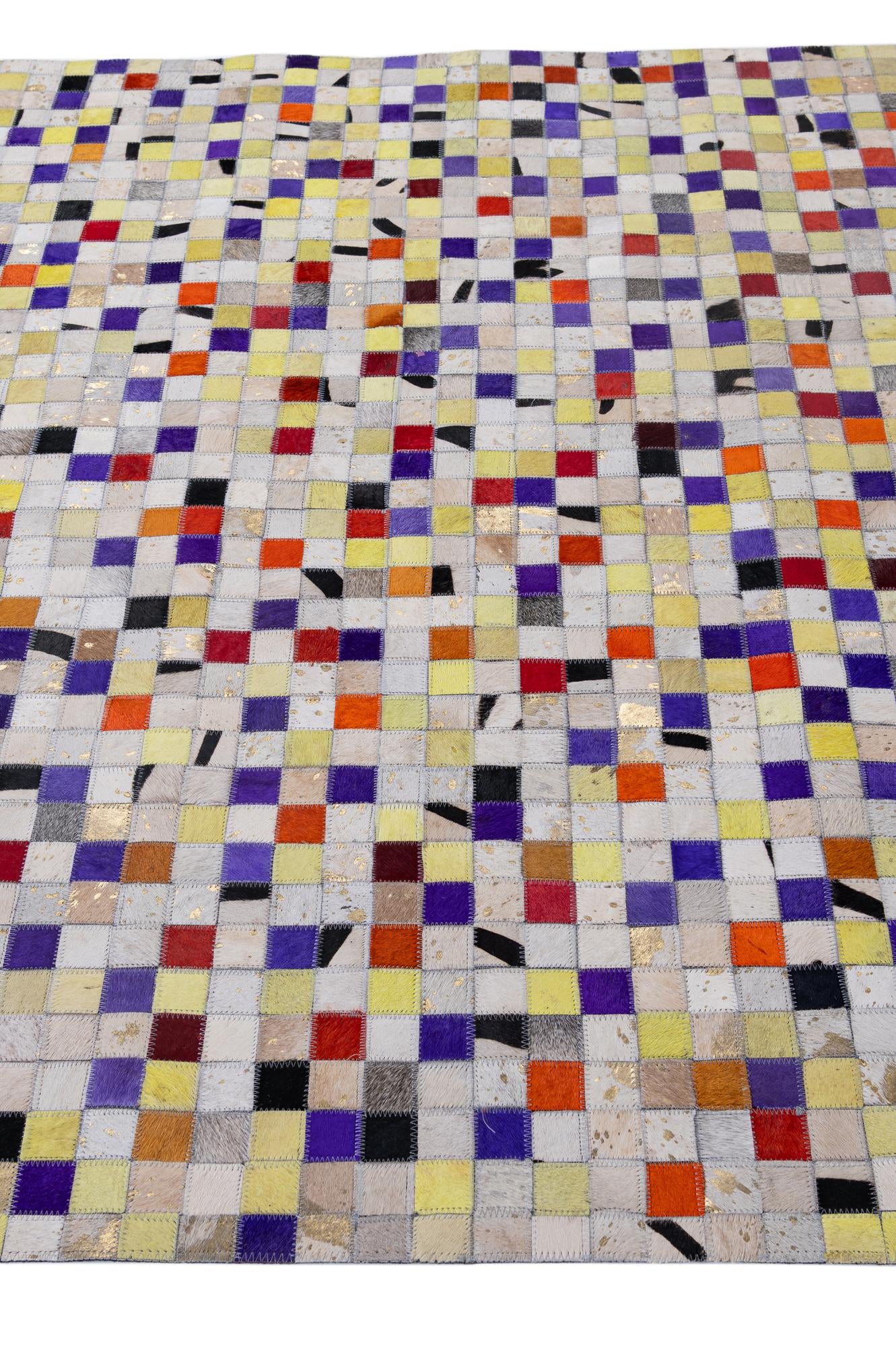 5' 1 x 8' Cowhide - Patchwork Rug