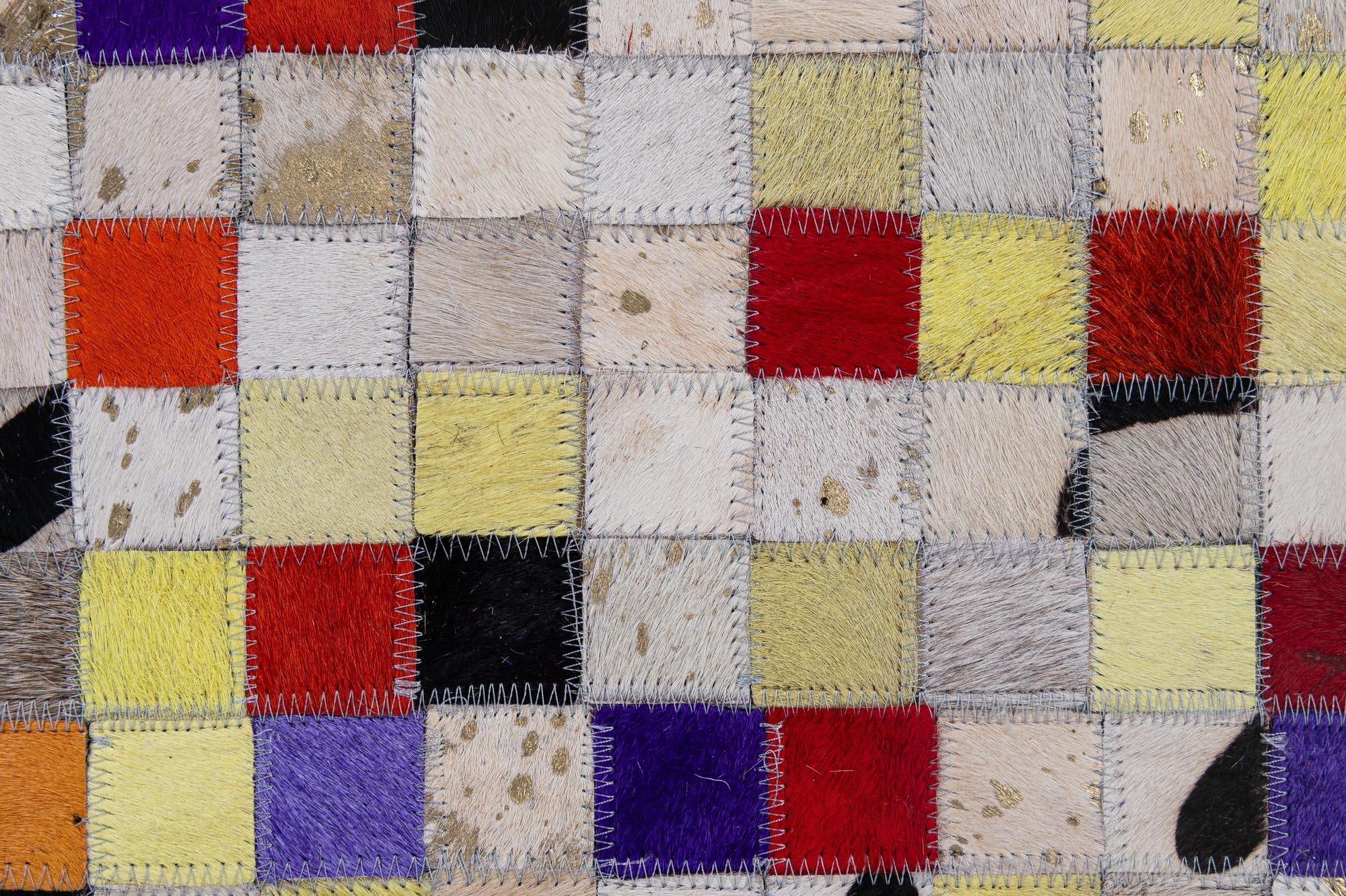 5' 1 x 8' Cowhide - Patchwork Rug