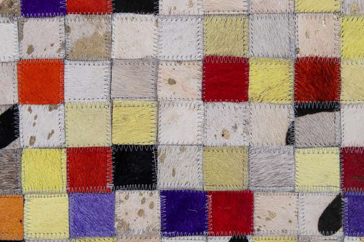 5' 1 x 8' Cowhide - Patchwork Rug