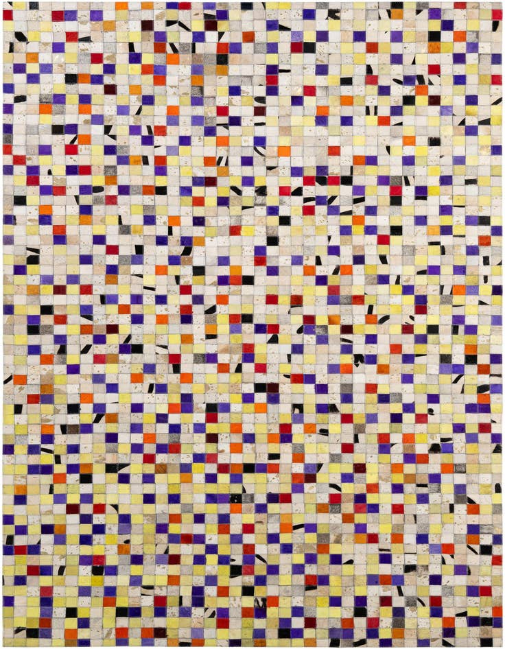 Detail image of 5' 1 x 8' Cowhide - Patchwork Rug