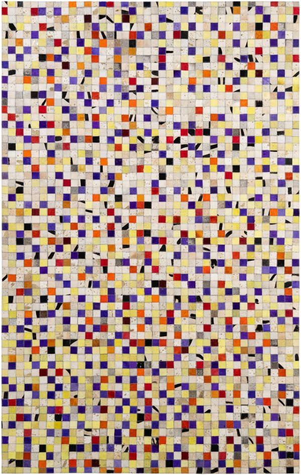 Detail image of 5' 1 x 8' Cowhide - Patchwork Rug
