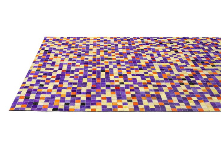 Detail image of 5' 1 x 7' 10 Cowhide - Patchwork Rug
