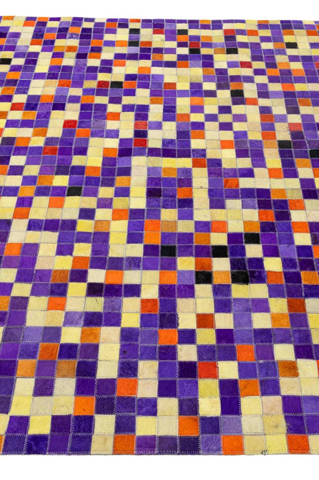 Detail image of 5' 1 x 7' 10 Cowhide - Patchwork Rug