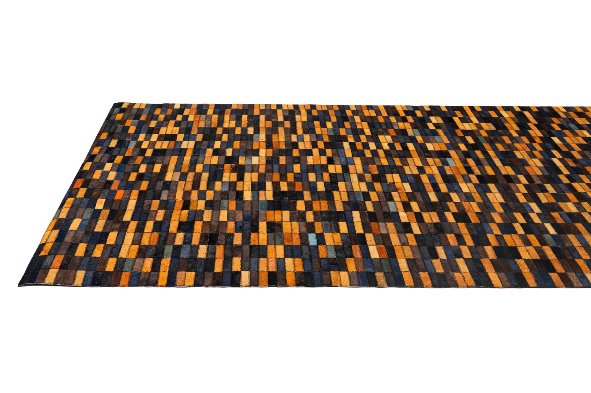4' 11 x 7' 10 Cowhide - Patchwork Rug