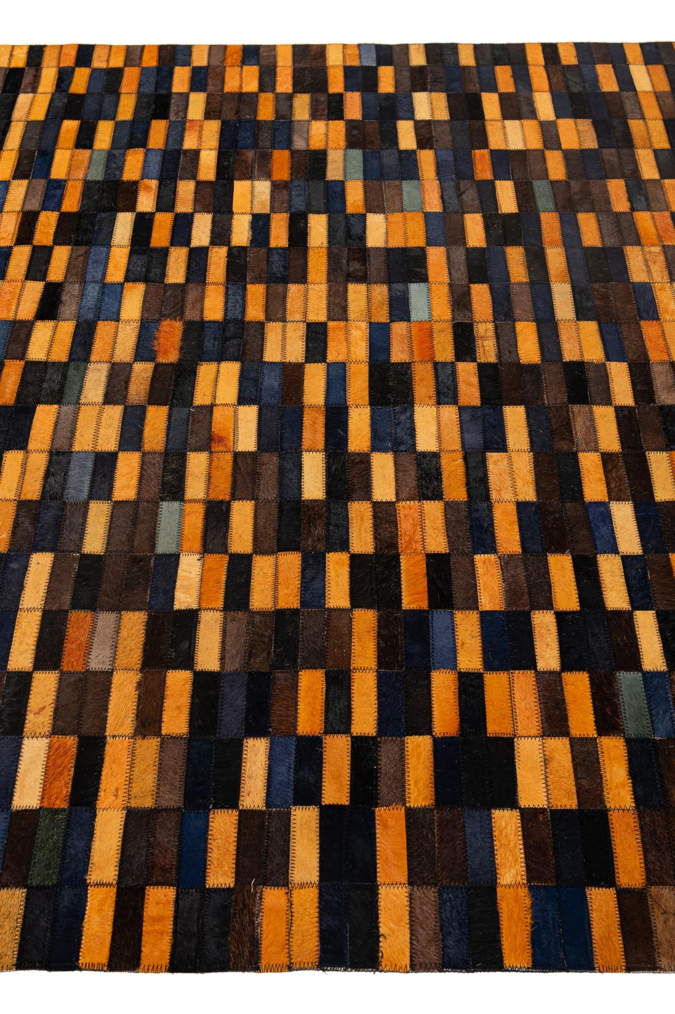 4' 11 x 7' 10 Cowhide - Patchwork Rug