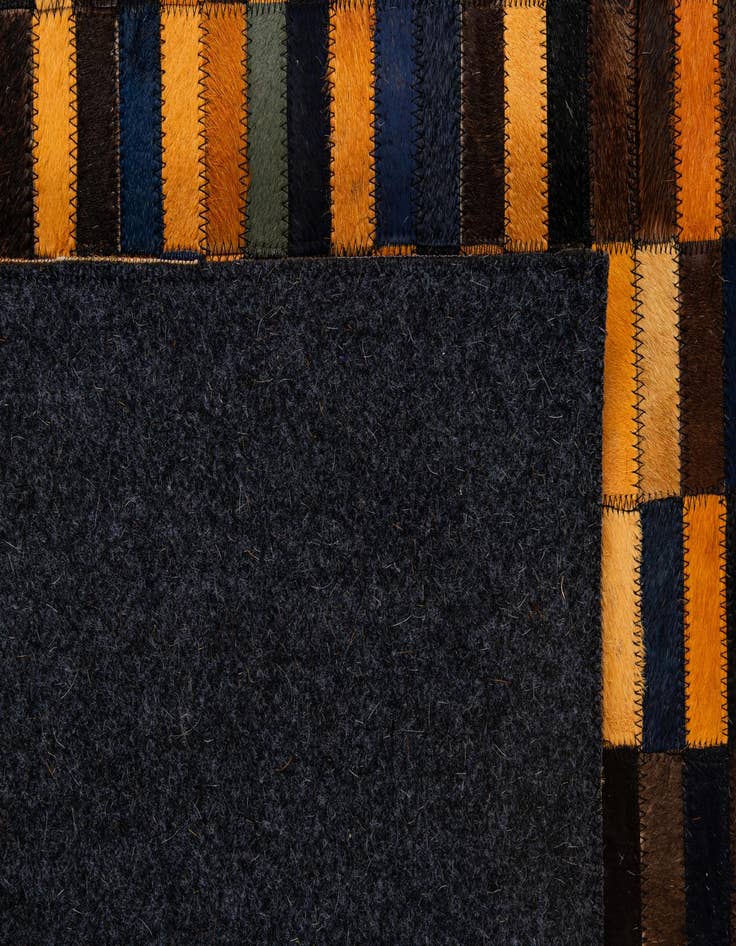 Detail image of 4' 11 x 7' 10 Cowhide - Patchwork Rug