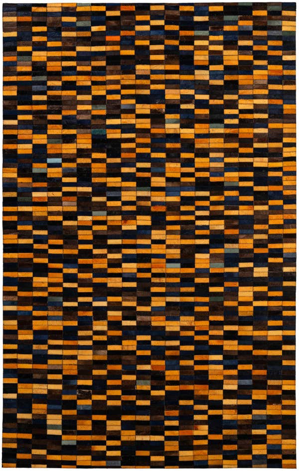 Detail image of 4' 11 x 7' 10 Cowhide - Patchwork Rug