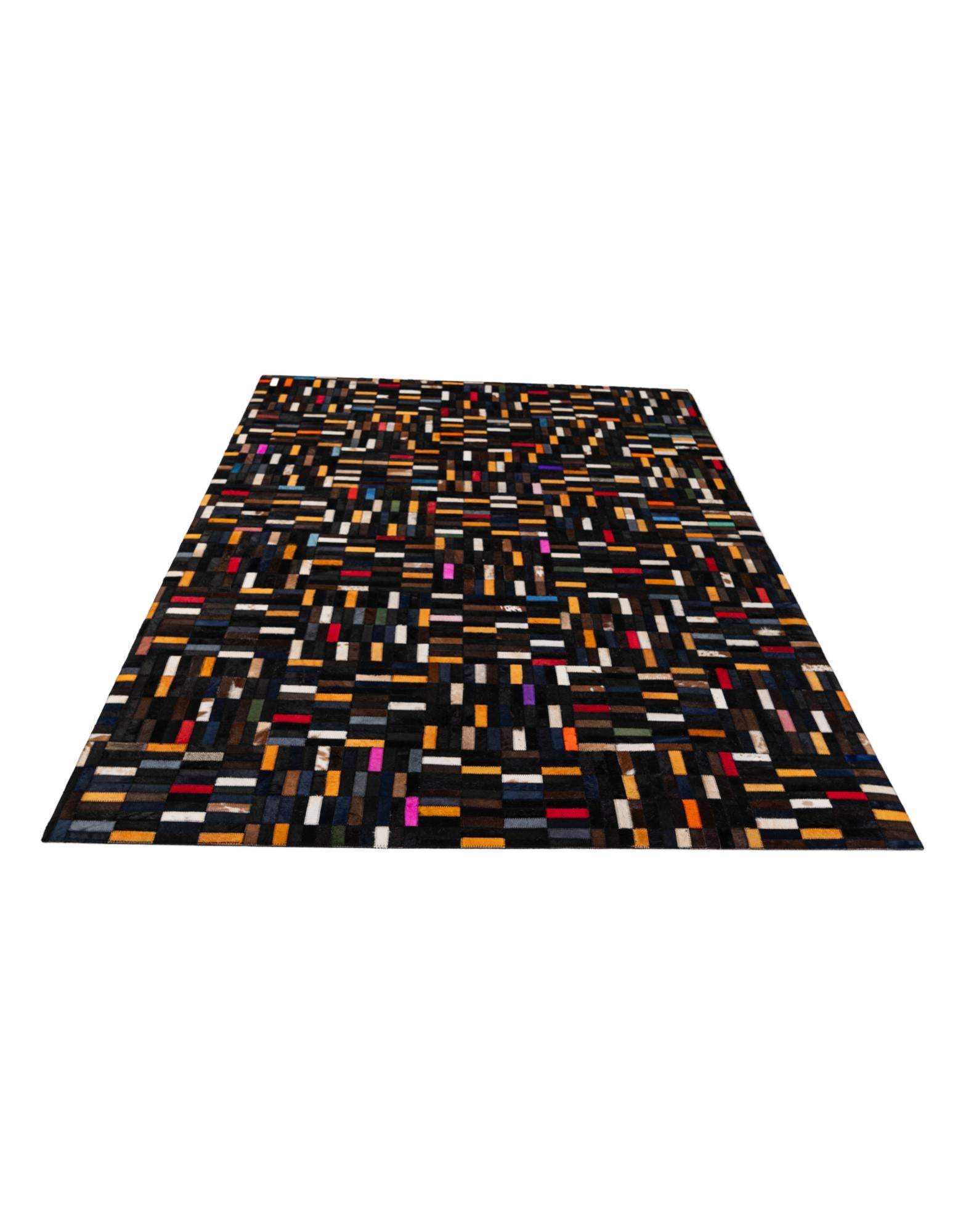 5' 1 x 8' Cowhide - Patchwork Rug