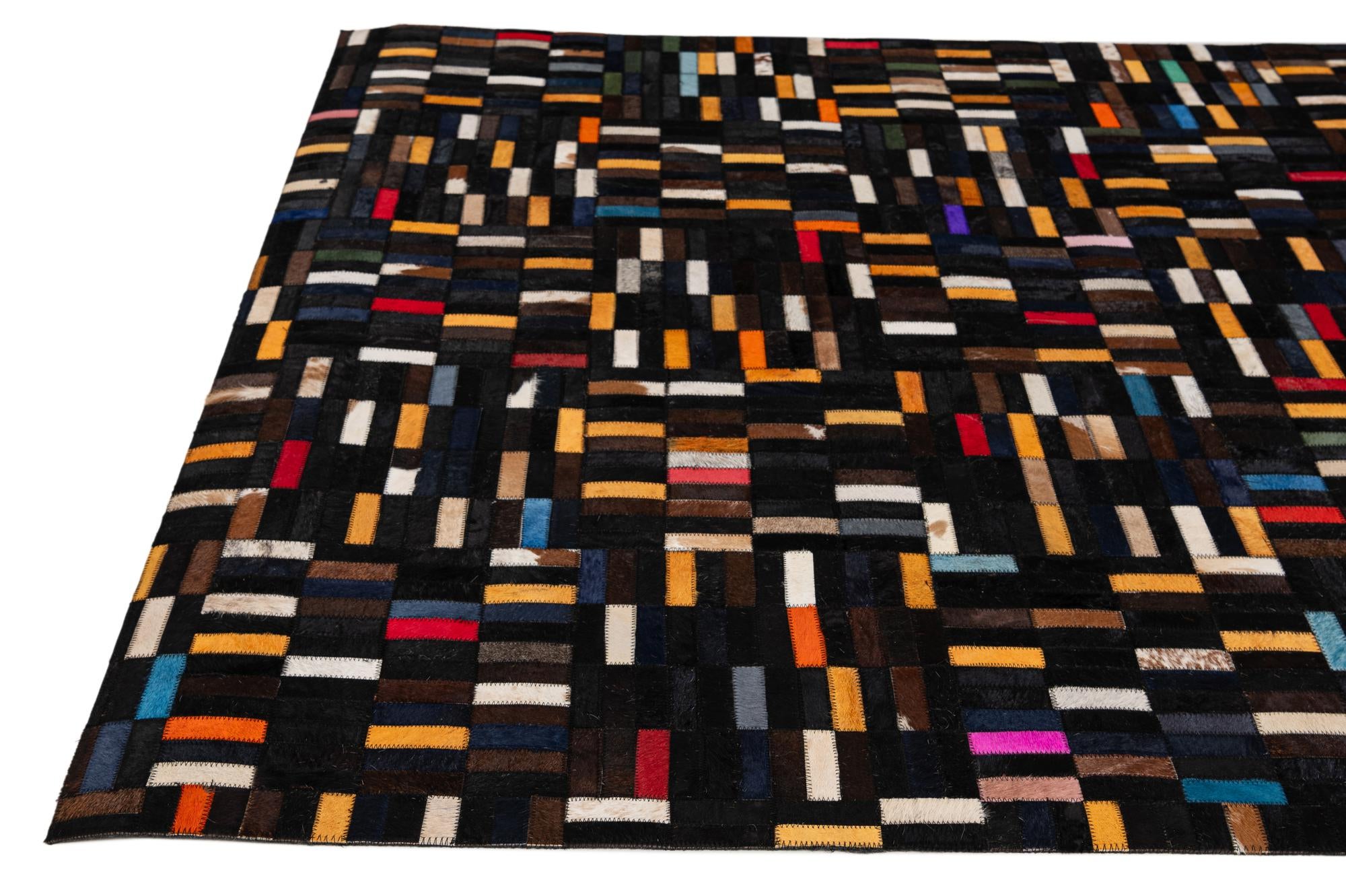 5' 1 x 8' Cowhide - Patchwork Rug