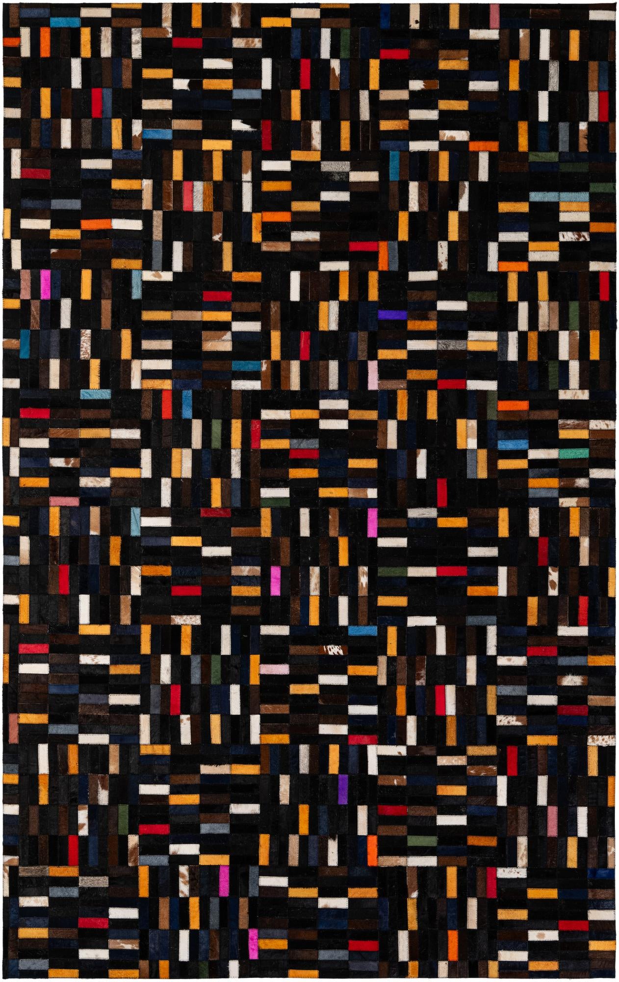 5' 1 x 8' Cowhide - Patchwork Rug