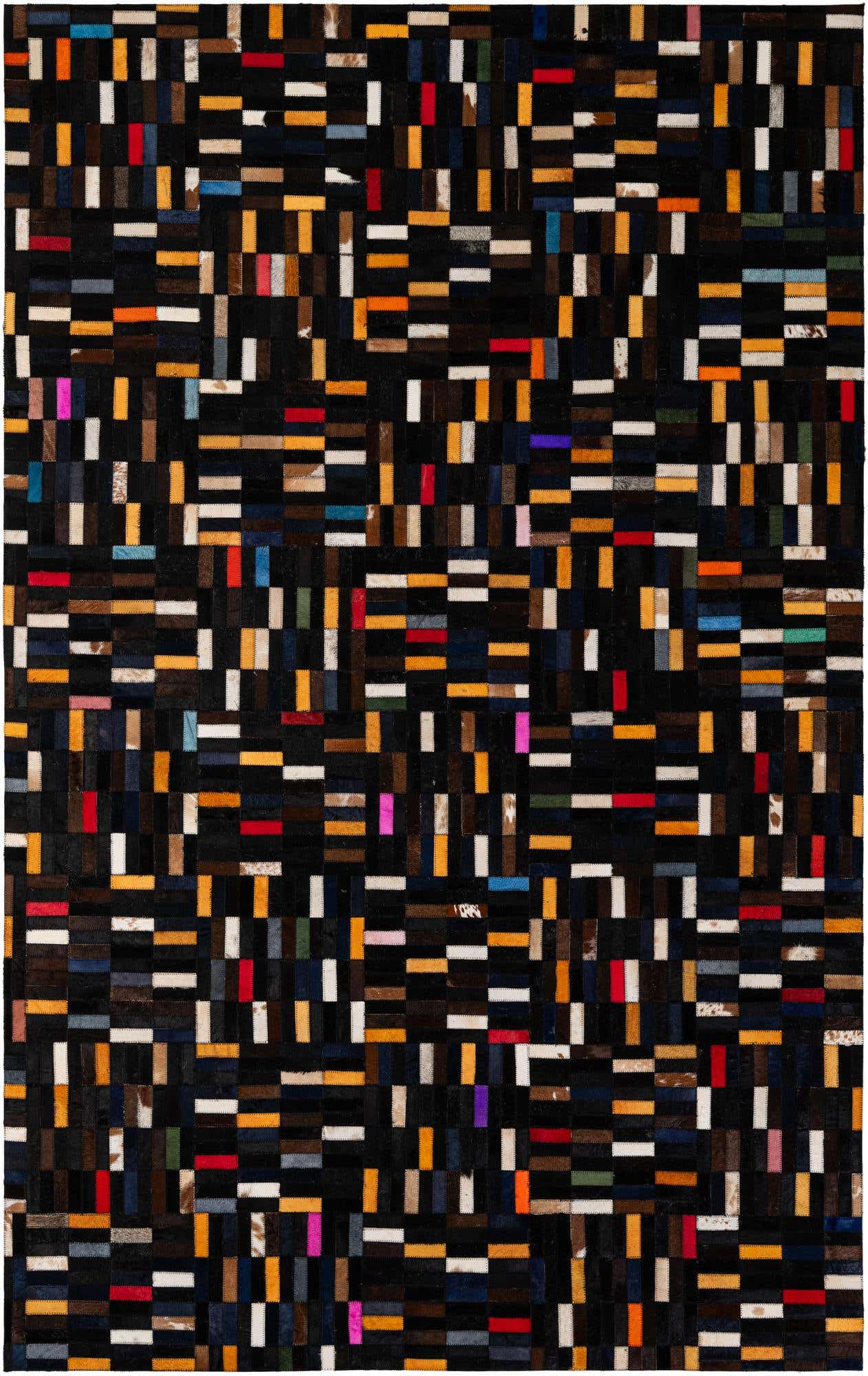 5' 1 x 8' Cowhide - Patchwork Rug