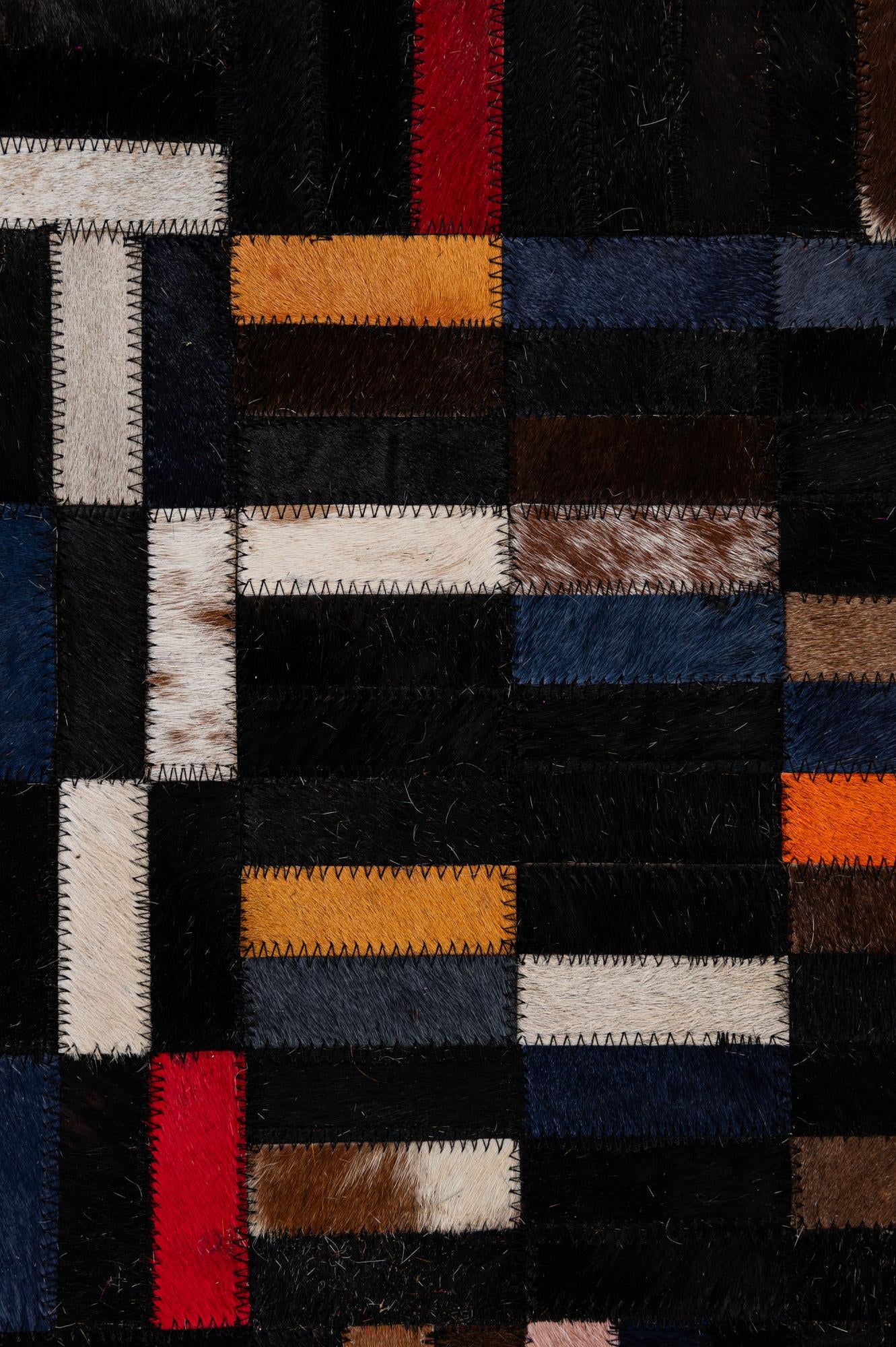 5' 2 x 7' 11 Cowhide - Patchwork Rug