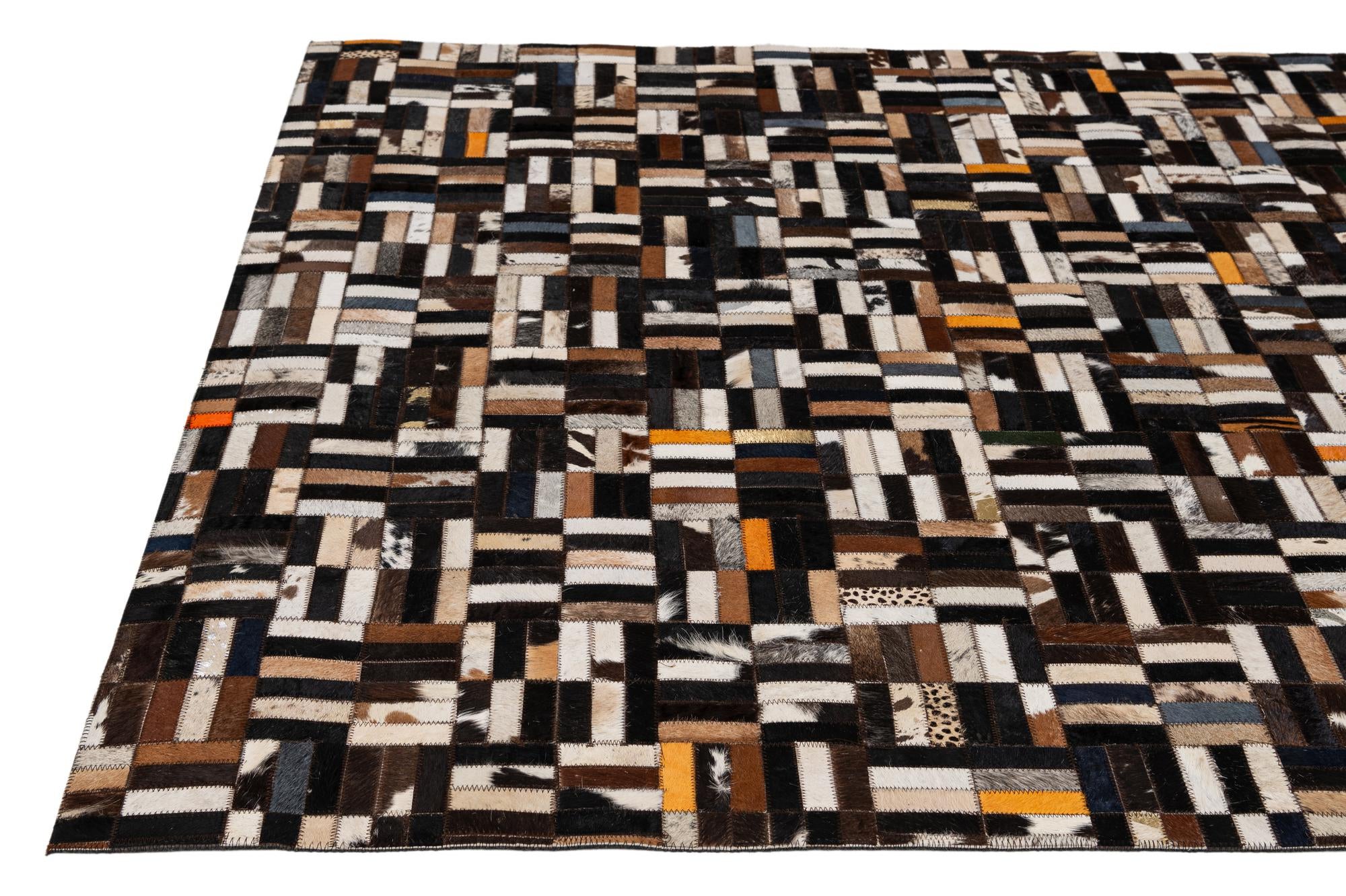 5' 2 x 8' Cowhide - Patchwork Rug
