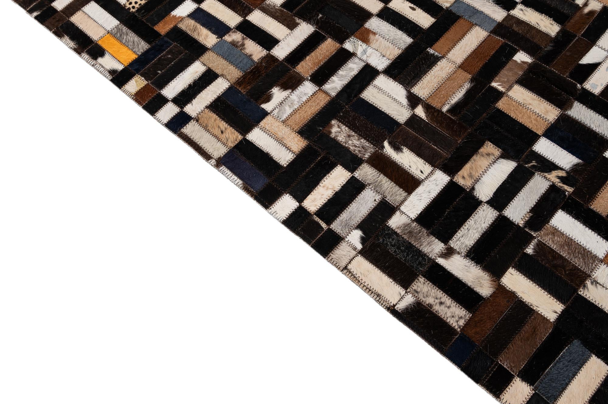5' 2 x 8' Cowhide - Patchwork Rug