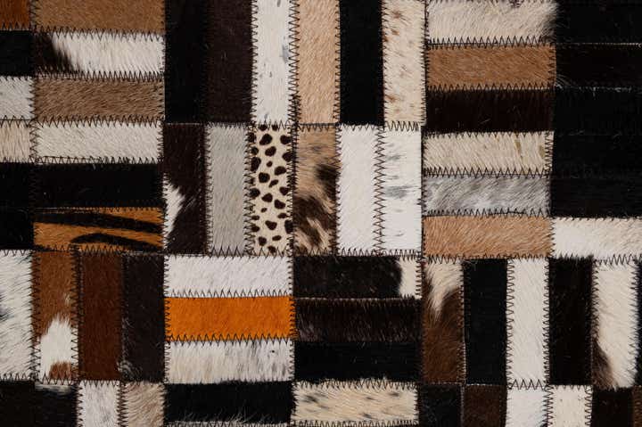5' 2 x 8' Cowhide - Patchwork Rug