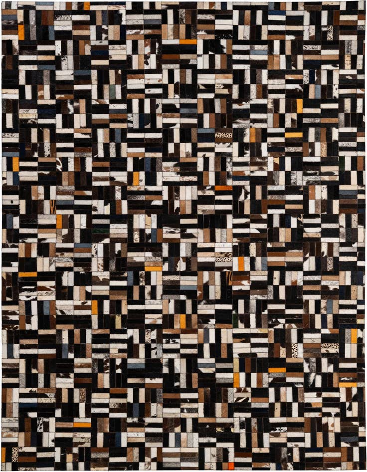 Detail image of 5' 2 x 8' Cowhide - Patchwork Rug