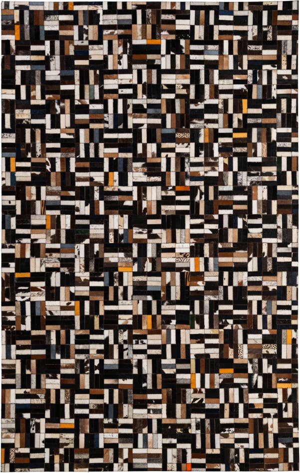 Detail image of 5' 2 x 8' Cowhide - Patchwork Rug