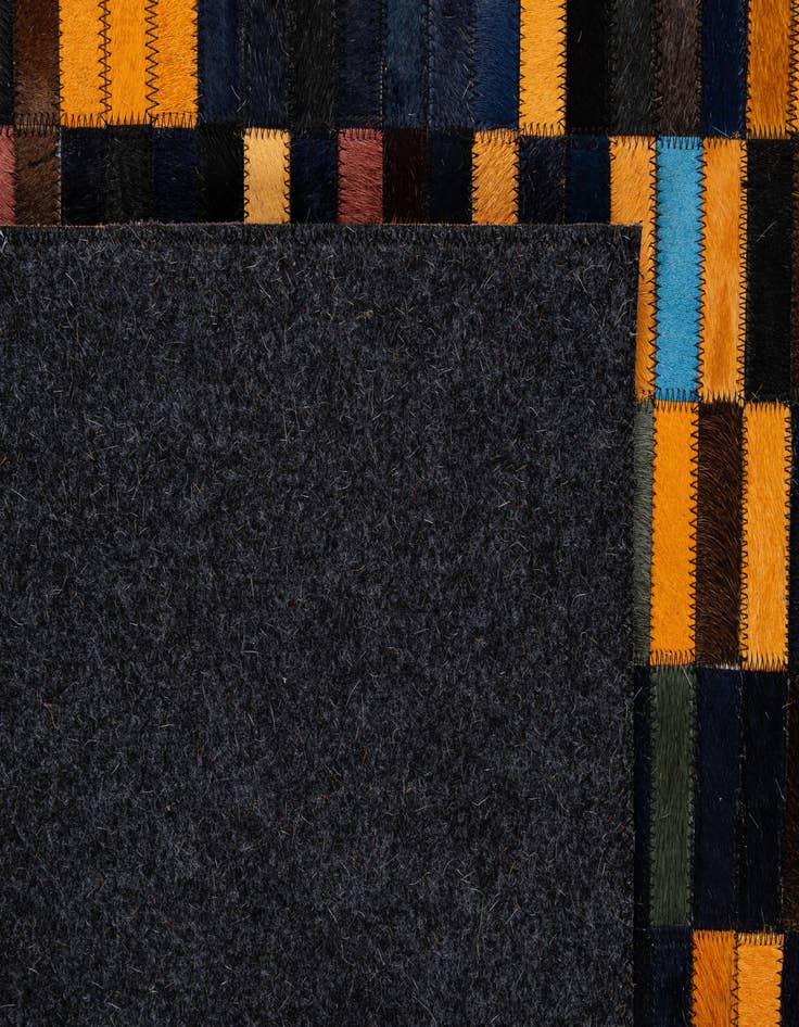 Detail image of 5' 3 x 8' Cowhide - Patchwork Rug