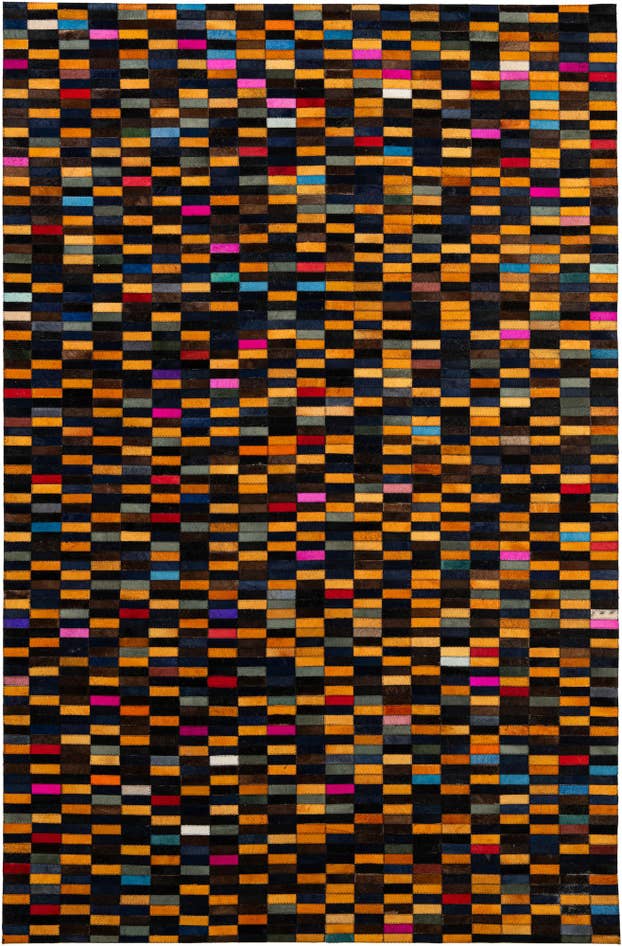 Detail image of 5' 3 x 8' Cowhide - Patchwork Rug