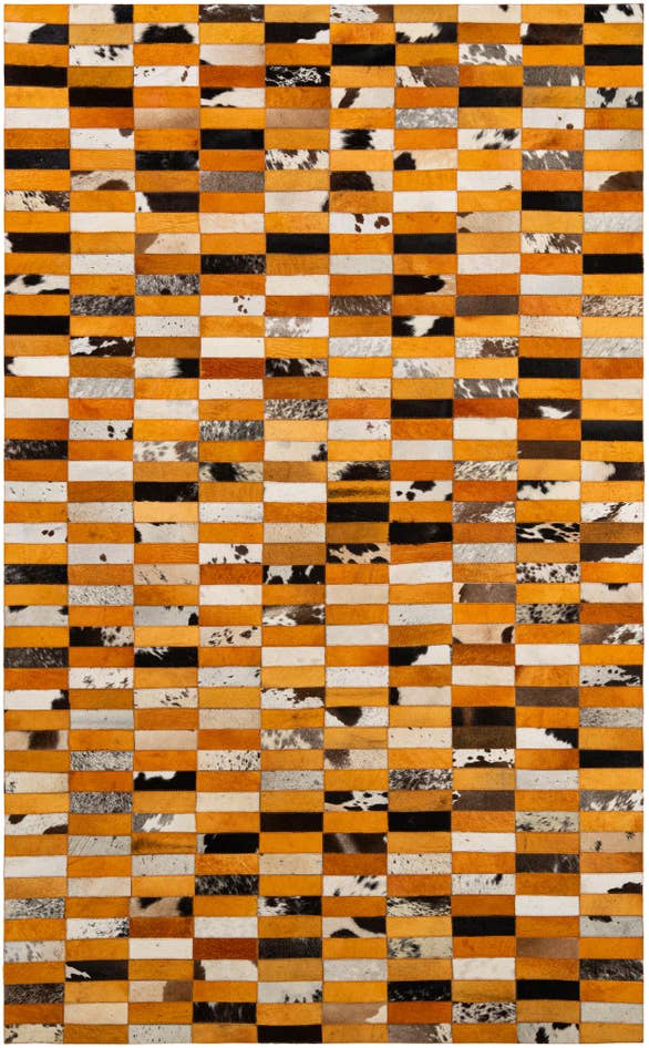 Detail image of 5' x 7' 11 Cowhide - Patchwork Rug