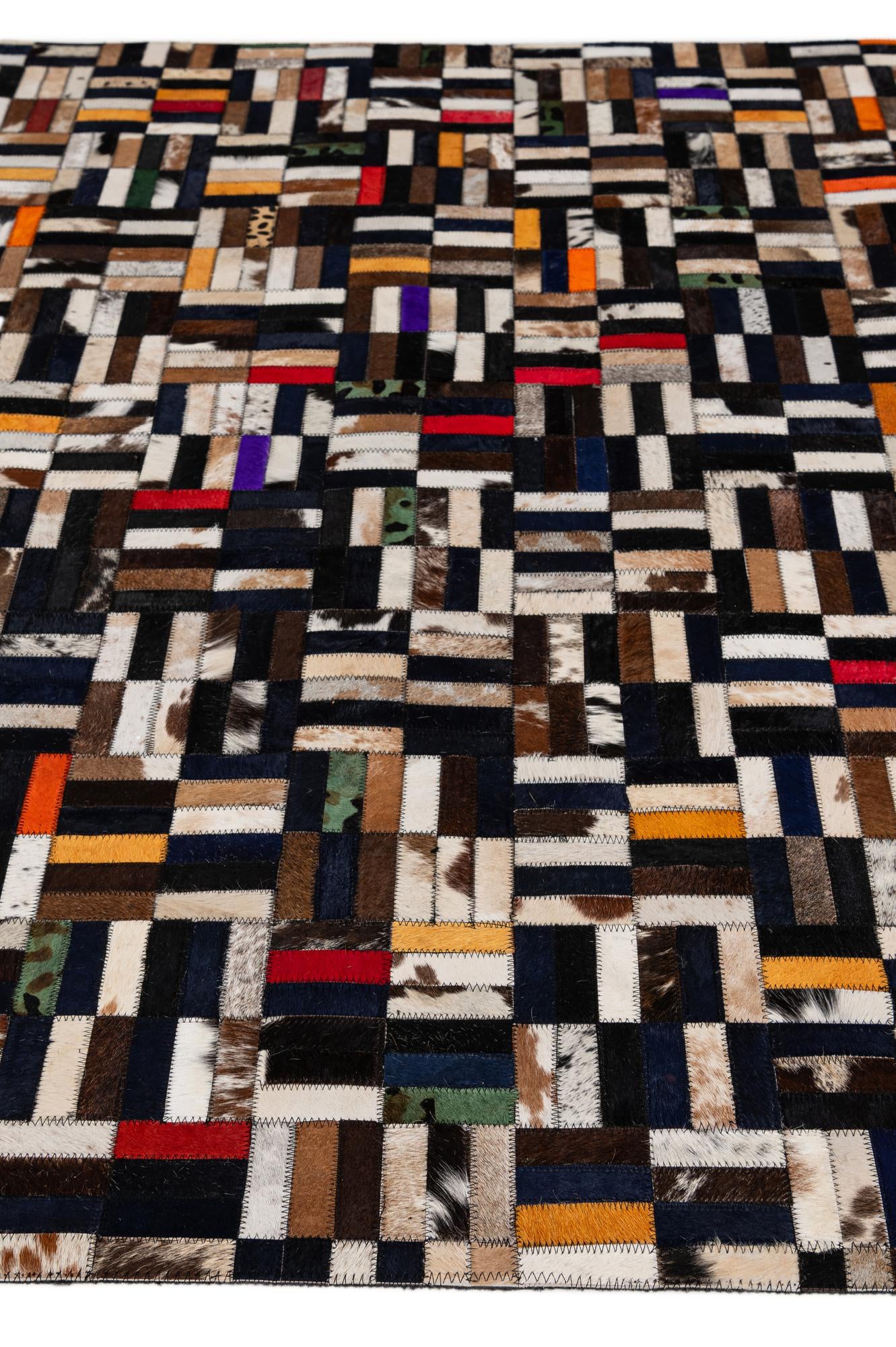 5' x 7' 11 Cowhide - Patchwork Rug