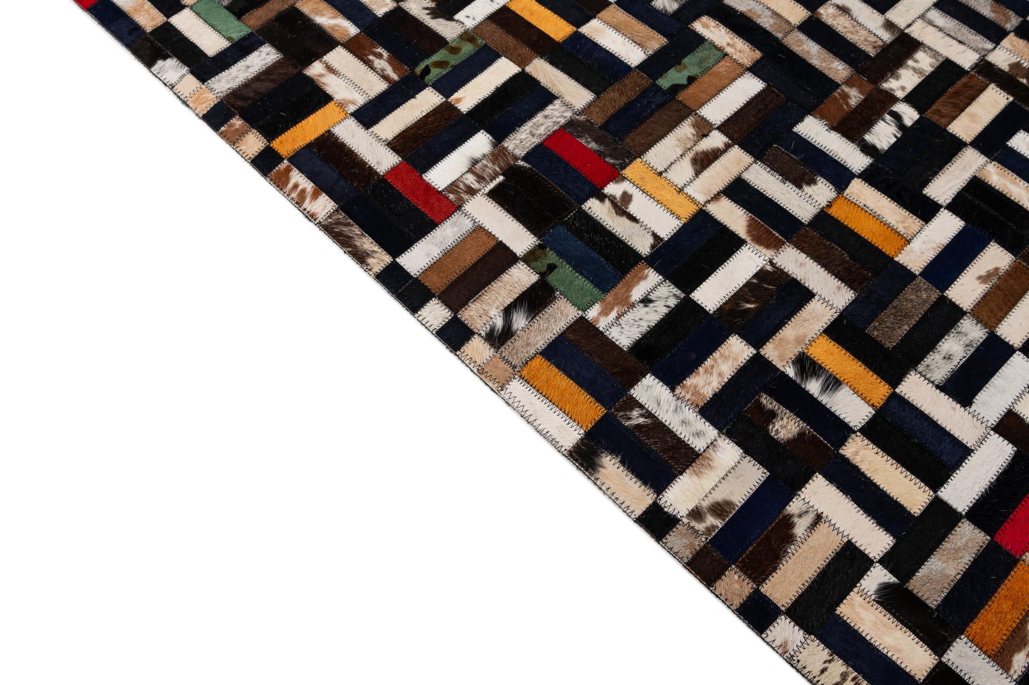 5' x 7' 11 Cowhide - Patchwork Rug