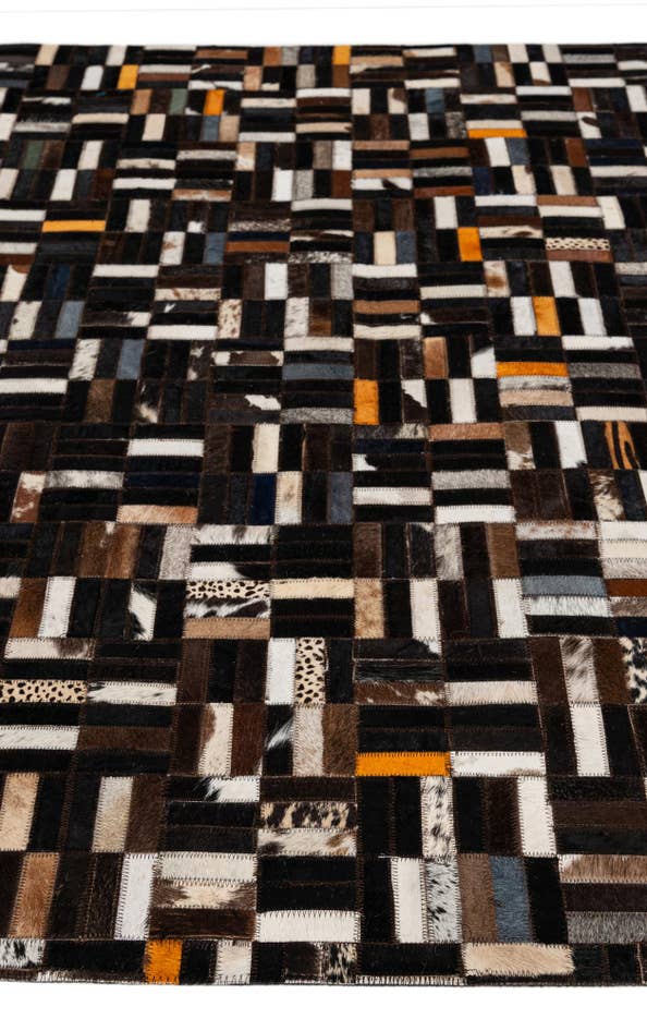 Detail image of 5' x 8' Cowhide - Patchwork Rug