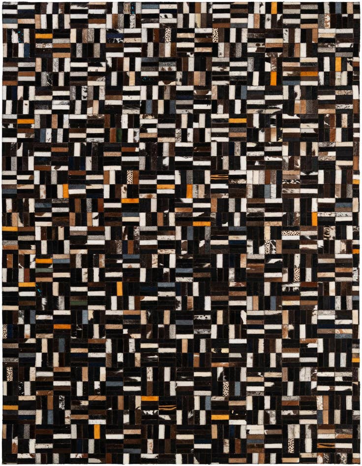 Detail image of 5' x 8' Cowhide - Patchwork Rug